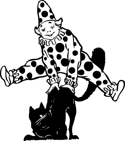jump rope clip art. Clown Jumping Over Cat clip