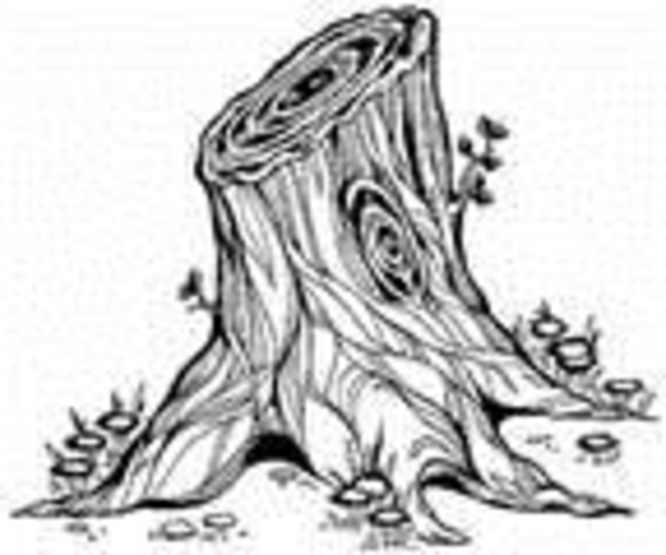 tree trunk clipart black and white - photo #18