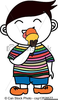 Kid Eating Clipart Image