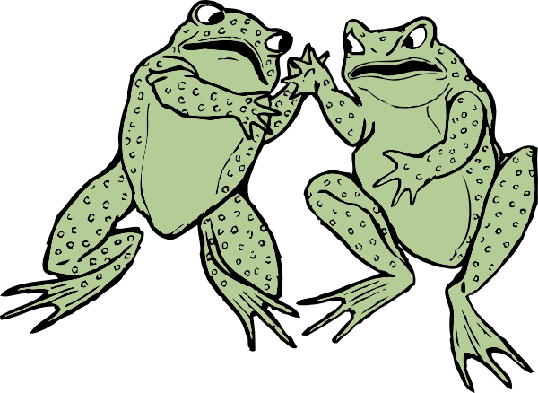 Cartoon Pics Of Frogs. Two Frogs clip art