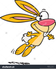 Hopping Rabbit Clipart Image