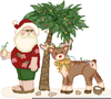 Tropical Santa Claus Clipart Image