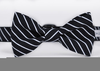 Black White Bow Clipart Image