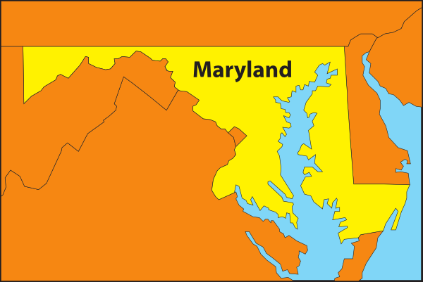 clipart map of maryland - photo #1