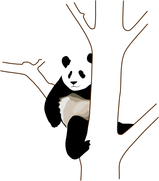 clipart panda tree - photo #1