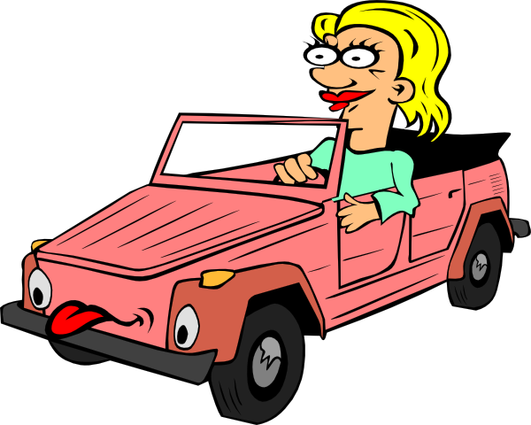clipart of girl driving car - photo #2