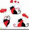 Valentines Cat Clipart Image