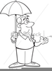 Man With Umbrella Clipart Image