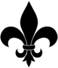 Fleur De Lis Black Silhouette Image