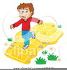 Child Hopping Clipart Image