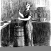 Clipart Of A Lady Churning Butter Image