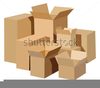 Flattened Cardboard Boxes Clipart Image