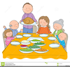 Thanksgiving Family Dinner Clipart Image