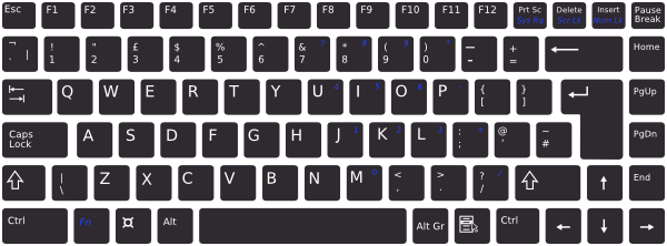 Simple Keyboard Clip Art at Clker.com - vector clip art online, royalty