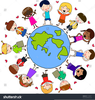 Holding Hands Around The World Clipart Image