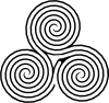 Triple Spiral Labyrinth Clip Art