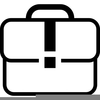 Outline Suitcase Clipart Image