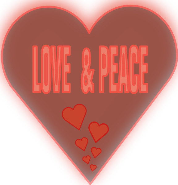 clip art heart love. Love And Peace In A Heart clip