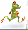 Running Frog Clipart Image