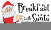 Santa Eating Breakfast Clipart Image