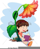 Clipart Girls Reading Image