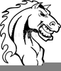 Mustang Mascots Clipart Image