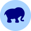 Elephant In Circle Clip Art