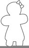 Gingerbread Woman Outline Image