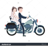 Wedding Motorcycle Clipart Image