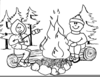 Campfire Coloring Pages Image