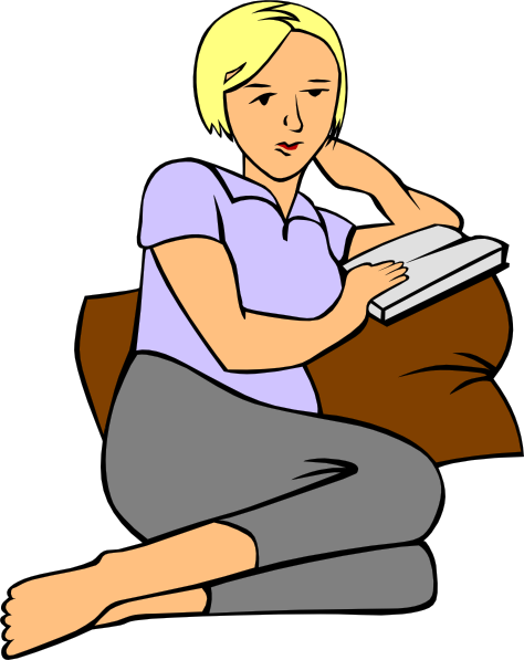 a girl reading clipart - photo #34