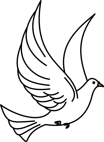 doves of peace. Flying Dove