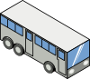 Bus Isometric Icon Clip Art