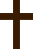 Brown Simple Cross Clip Art