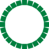 Circle Square Deep Green Clip Art