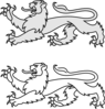 Lions Passant Clip Art