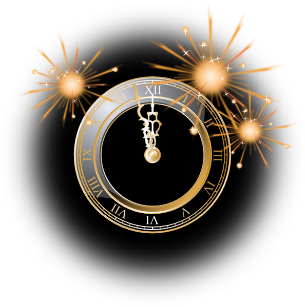 new year clock clip art - photo #2