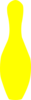 Yellow Bowling Pin Clip Art