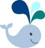 Little Light Blue Whale Clip Art