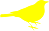 Little Yellow Bird Reversed Clip Art