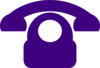 Purple Telephone Clip Art