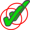 Green Check Mark In Circle Clip Art