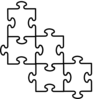 Puzzle Pieces Connected Clip Art