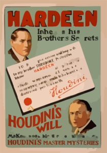 Hardeen Inherits His Brother S Secrets Houdini S Will Makes Possible The Continuance Of Houdini S Master Mysteries. Clip Art
