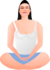 Lady In Meditation Clip Art