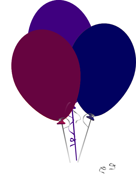 clipart purple balloons - photo #27