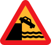 Caution Dont Drive Over A Cliff Into The Ocean Clip Art