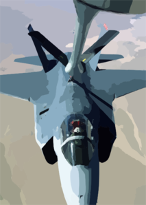 Air Force Kc-135 Refuels A Joint Strike Fighter Clip Art