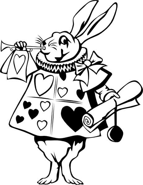 Alice in Wonderland Rabbit Clip Art