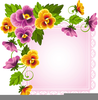 Blue Flower Border Clipart Image